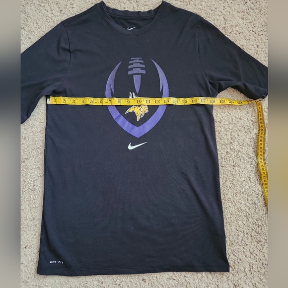 Minnesota Vikings Nike Dri-Fit Shirt Size XL Black Purple NFL Football Tee - Picture 4 of 5